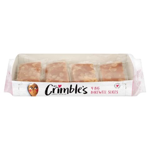Mrs Crimble's Gluten Free 4 Big Bakewell Slices 200g