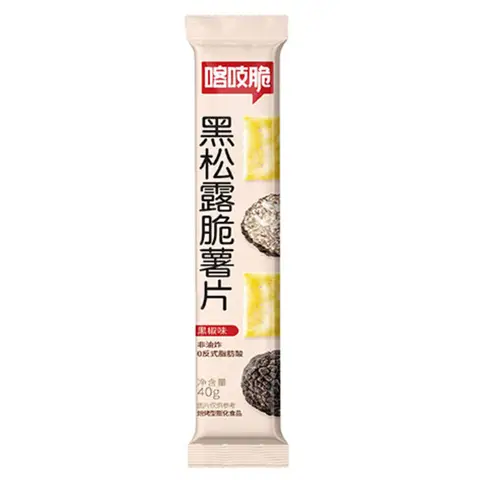 Qiaqia  Black Truffle Potato Chips Black Pepper Flavor 40g