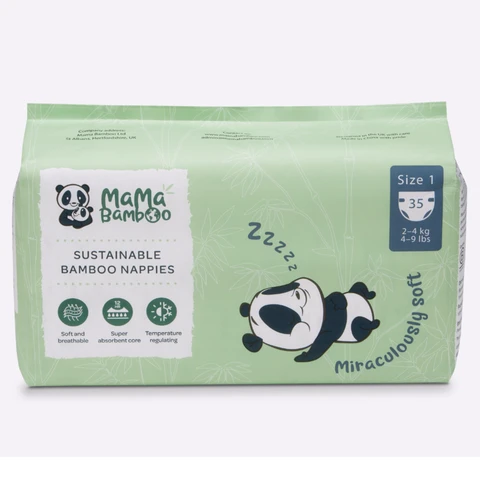 Mama Bamboo Nappies Newborn Size 1 - 35 per pack