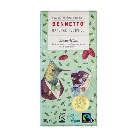 Bennetto Dark Mint Bar 80g