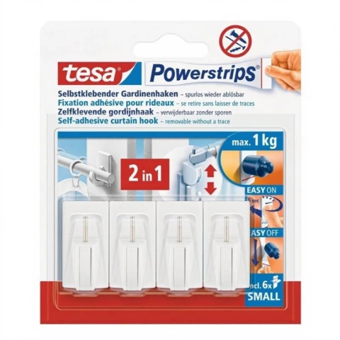 tesa Powerstrips Haken Small, Classic, weiß