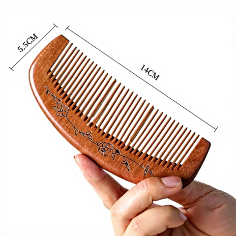 Holzhaarkamm (antistatisch, 14 cm) – als Geschenk