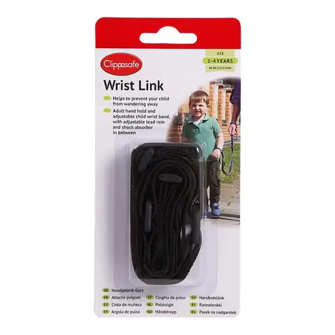 Clippasafe Wrist Link 1-4 Years Black