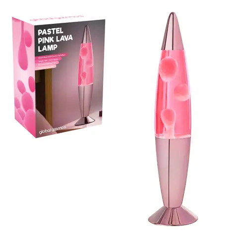 Global Gizmos Lava Lamp Rocket Pink/Rose Gold