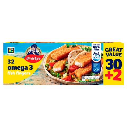 Birds Eye 32 Omega 3 Fish Fingers 896g