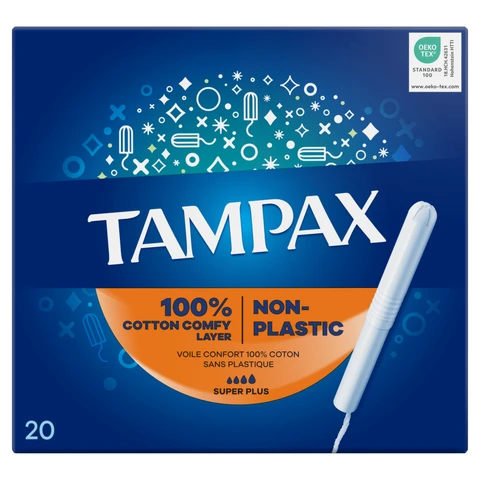 Tampax Super Plus Tampons With Cardboard Applicator 20 Tampons
