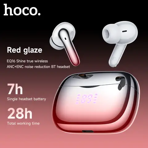 EQ16 Shine True Wireless Noise Reduction BT Earphone - Red Glaze