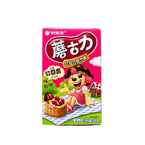 Biscuits au chocolat en forme de champignon Lotte (saveur chocolat et haricots rouges) 48g