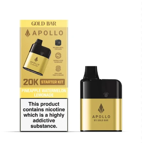 Gold Bar Apollo Prefilled Pod Kit Pineapple Watermelon Lemonade 20K