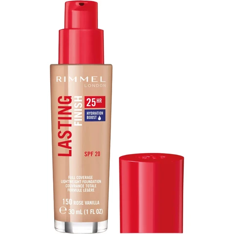 Rimmel LASTING FINISH FOUNDATION 25HR (WITH COMFORT SERUM) 30ML 150 Rose Vanilla