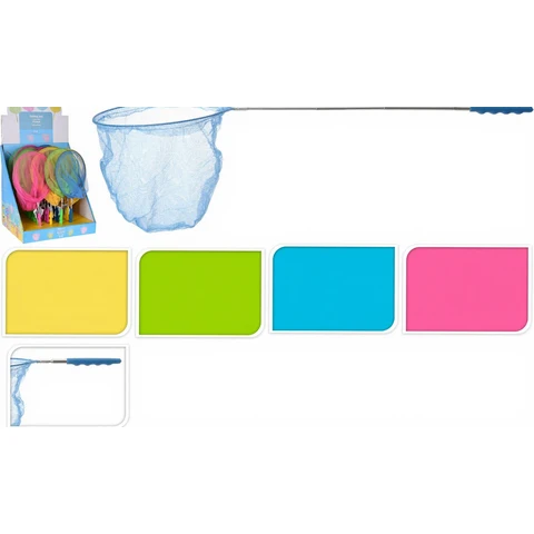 Épuisette Colorée avec Manche Télescopique jusqu’à 66 cm – Coloris Assortis (4 modèles)