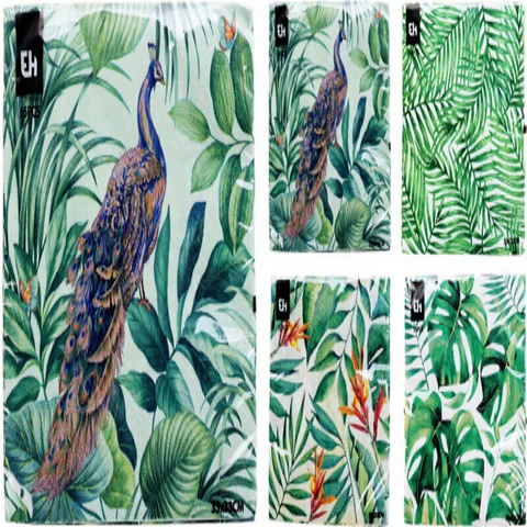 Papierservietten - 33x33cm - 16er Pack - Botanische und Vogelmotive
