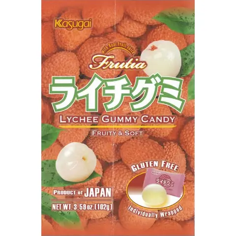 KASUGAI Lychee Gummy 102g 