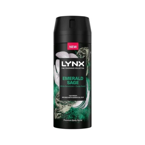 Lynx Fine Fragrance Collection Premium Deodorant Bodyspray Emerald Sage 150ml