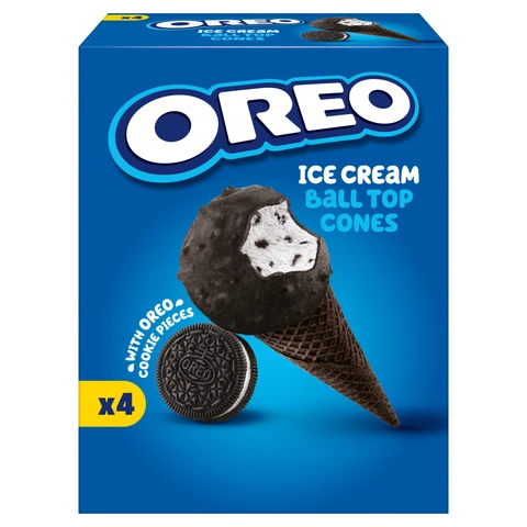 Oreo Topped Ice Cream Cones 4x100ml