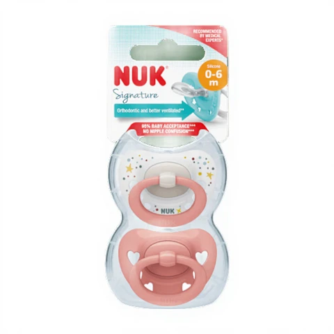 NUK Pacifier Signature Silicone Size 1 2 Pieces