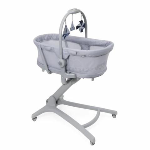 Chicco Baby Hug Pro 5-In-1 Crib Portable Bassinet 0-36 Months Grey