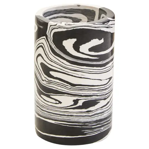 Fifty Five South Candle Holder Helsa Marble Black/White
