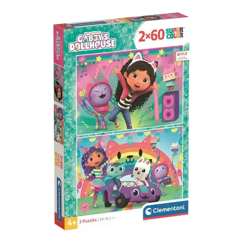 Clementoni Gabby's Dollhouse 2 x 60 Piece Puzzles