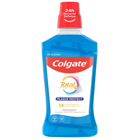 Colgate Total Plaque Protect Peppermint Mouthwash 500ml