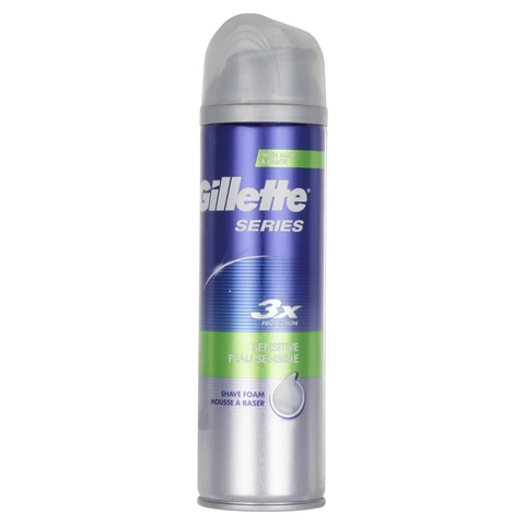 Gillette Series Soothing Shave Foam with Aloe Vera, 250ml