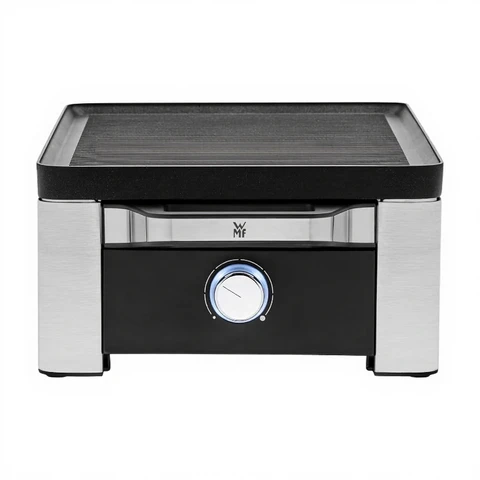 WMF Lono Raclette Grill mit Pfännchen und Schiebern, Raclette 8 Personen, 1500 W, edelstahl matt