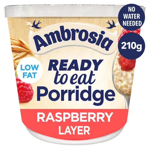 Ambrosia Ready To Eat Porridge Raspberry Layered 210g