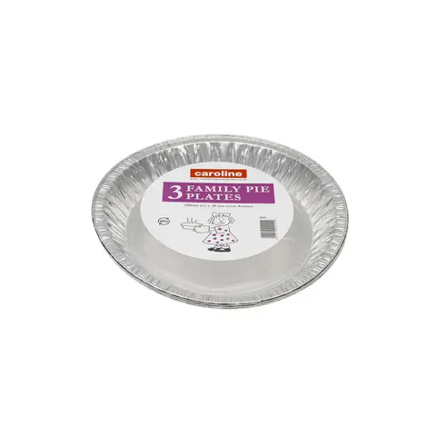 Caroline 10 inch Pie Plate, 250mm diameter x 30mm deep, pack of 3