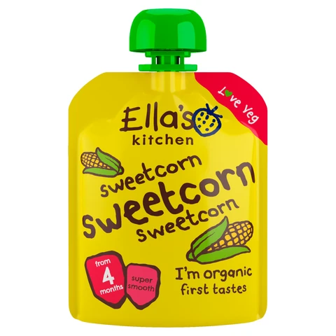 Ella's Kitchen Organic Sweetcorn First Taste Baby Food 4+ Months  70g