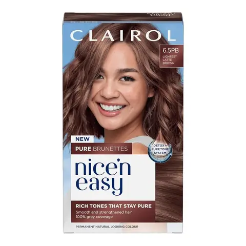 Clairol Pure Brunettes Nice'n Easy 6.5PB Lightest Latte Brown 117ml