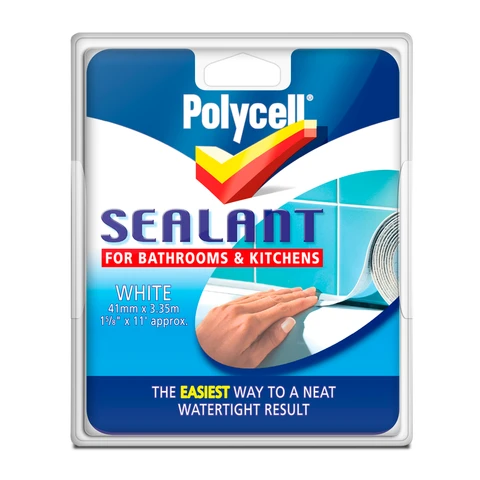 Polycell White Bathroom and Kitchen Sealant Tape 22mm
