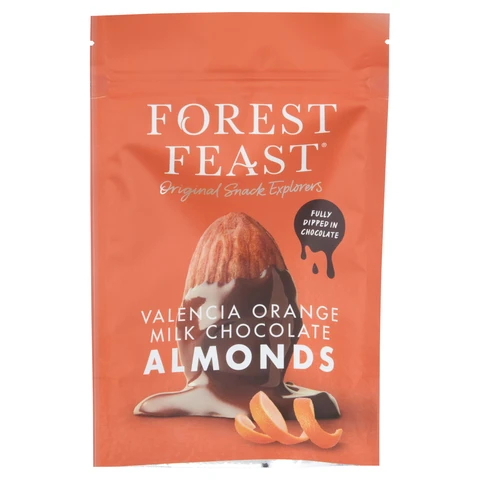 Forest Feast Valencia Orange Milk Chocolate Almonds 120g