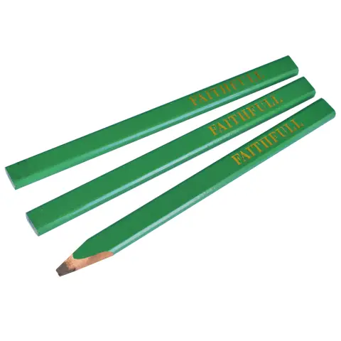 Faithful Carpenters Pencils 3 Pack (Hard Graded Pencils)