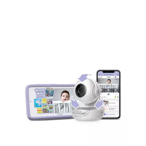 Hubble Nursery Pal Deluxe Baby Monitor 5 Inch White