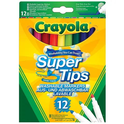 Crayola 12 Bright Supertips Pen Set