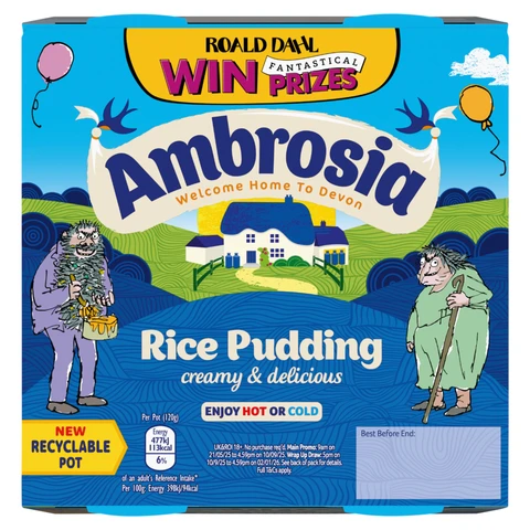 Ambrosia Rice Pudding Pots 4 x 120g
