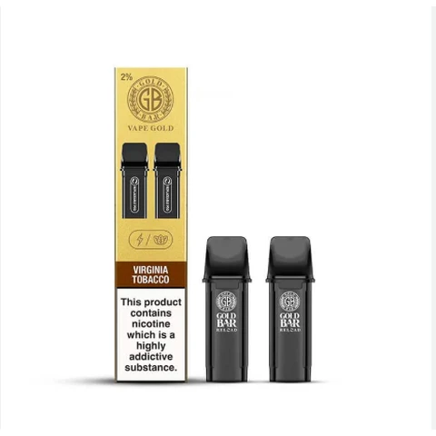 Gold Bar Reload Refill Prefilled Pod / 2PK Virginia Tobacco