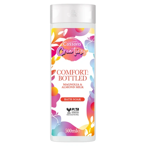  Cussons Creations Comfort Bottled Magnolia & Almond Milk Bath Soak 500ml