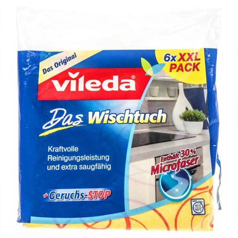 Vileda All-Purpose Cloths +30% Microfibre 6 Pack