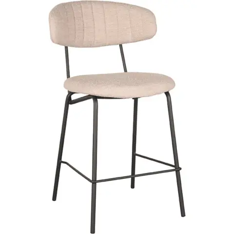 [Set of 2] Barstool Zafir - Natural - Boucle - Seatheight 65cm