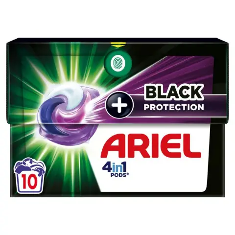 Ariel 4in1 PODS Laundry Capsules + Black Protection 10 Washes Black Clothes 10