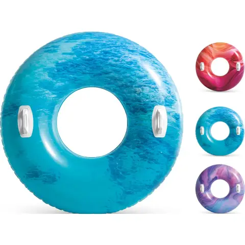 INTEX Inflatable Swimming Ring for Pool Round with Handles PVC Ø 91 cm 3ASS