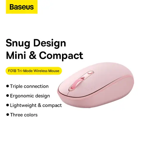 Baseus F01B Tri-Mode Kabellose Maus Babyrosa