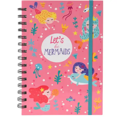 Small Mermaid Elasticated Notebook with elastic