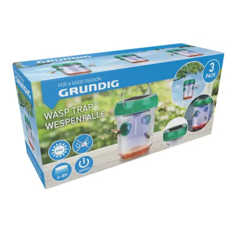 Wasp Trap with Solar Lamp - ⌀7x9CM-6to8 Hours Operable on Solar Energy-With Hanging Hook