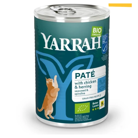 Yarrah Cat Blik Pate -Kip en Vis - Kattenvoer - 400 g