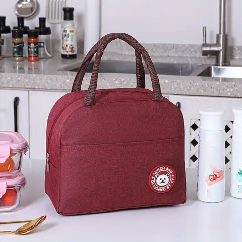 Cartoon-Einkaufstasche / Studenten-Lunchbox (Isoliertasche), Lila