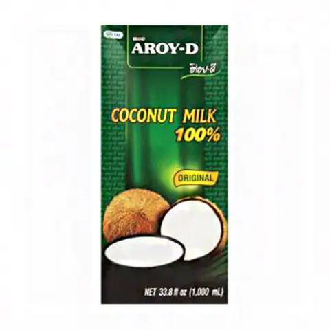 Aroy-D Original Coconut Milk Carton of Coconut Milk 1l AROY D 椰奶UHT盒装 1l