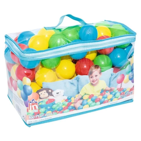 Bestway 100 Balles Rebondissantes Up In & Over 6.5cm 4 Couleurs