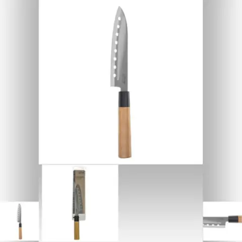 Schwarzes Santokumesser aus Bambus